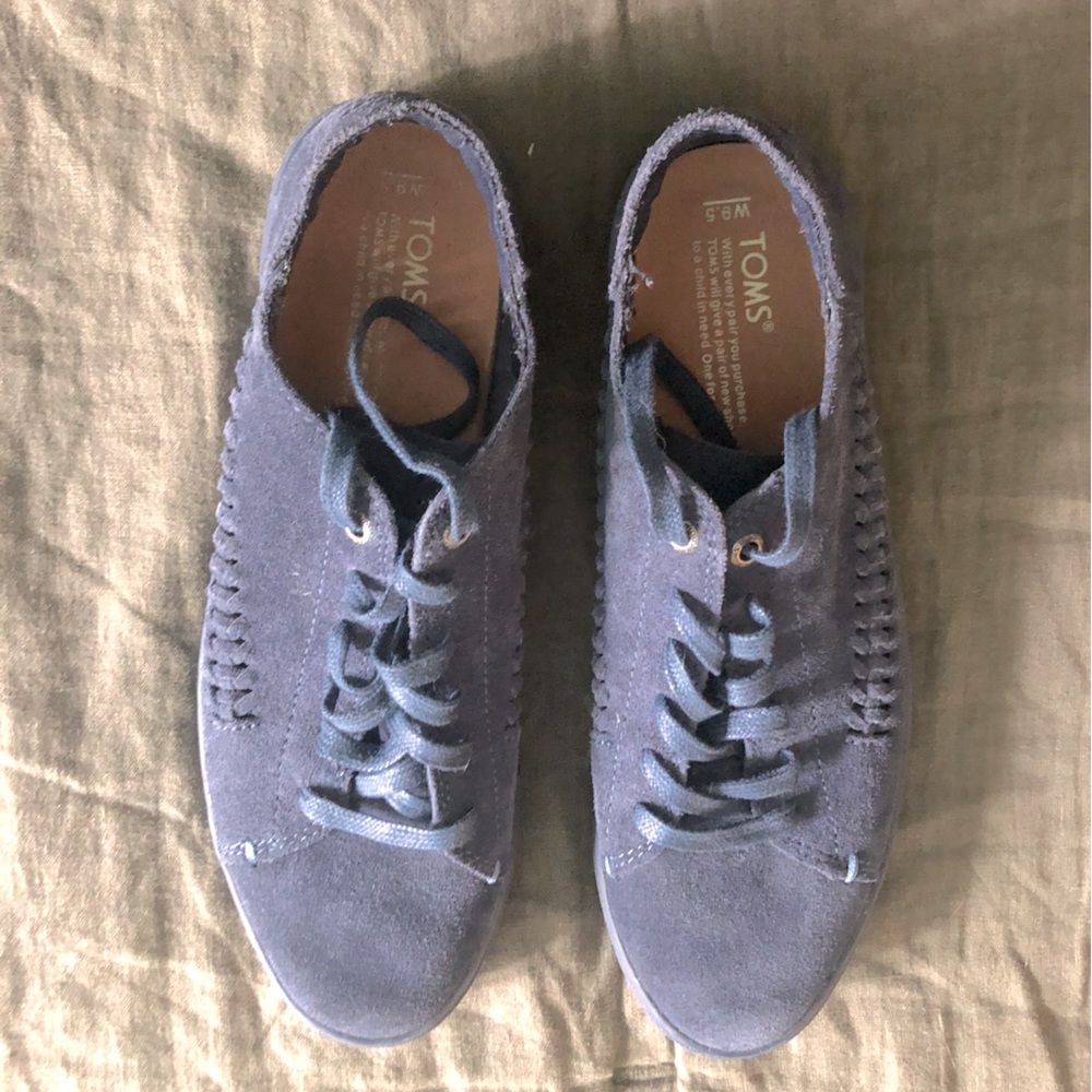 Toms Blue Suede Sneakers 9.5M